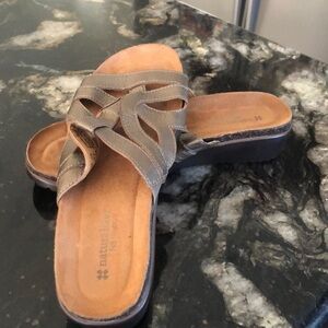 Naturalized sandals, never worn